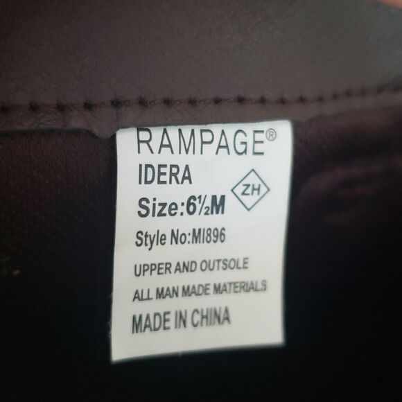 Rampage Idera Brown Boots with Buckle Accents Sz 6.5M - Picture 6 of 9